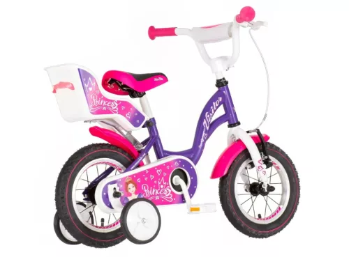 Visitor Princess 12 lila királylányos gyerek kerékpár 2-4 éveseknek 12 colos gyerek kerékpár | BELO BIKE