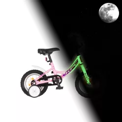   KPC FluoBike Kitty cicás VILÁGÍTÓS 12 rózsaszín fluoreszkáló gyermek kerékpár 12 colos gyerek kerékpár | BELO BIKE