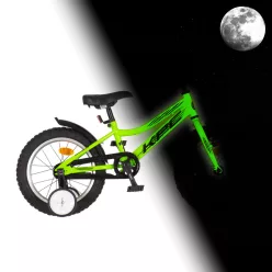  KPC FluoBike Raptor dinós VILÁGÍTÓS 16 neonzöld fluoreszkáló gyermek kerékpár 16 colos gyerek kerékpár | BELO BIKE