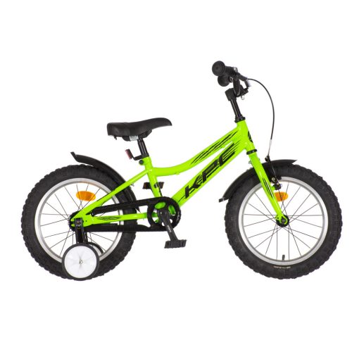 KPC FluoBike Raptor dinós VILÁGÍTÓS 16 neonzöld fluoreszkáló gyermek kerékpár 16 colos gyerek kerékpár | BELO BIKE