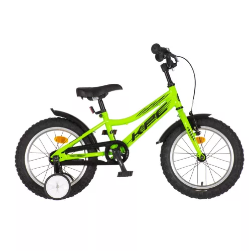 KPC FluoBike Raptor dinós VILÁGÍTÓS 16 colos neonzöld fluoreszkáló gyermek kerékpár 5-7 éveseknek |BELO BIKE