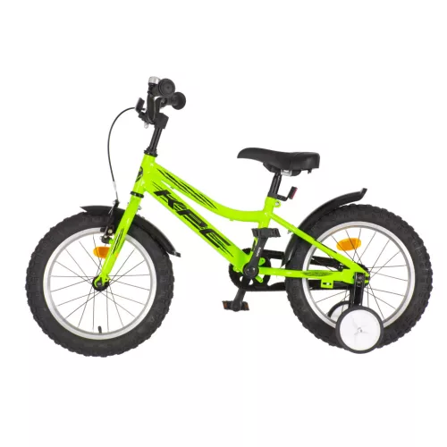 KPC FluoBike Raptor dinós VILÁGÍTÓS 16 colos neonzöld fluoreszkáló gyermek kerékpár 5-7 éveseknek |BELO BIKE