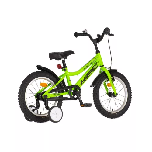 KPC FluoBike Raptor dinós VILÁGÍTÓS 16 colos neonzöld fluoreszkáló gyermek kerékpár 5-7 éveseknek |BELO BIKE