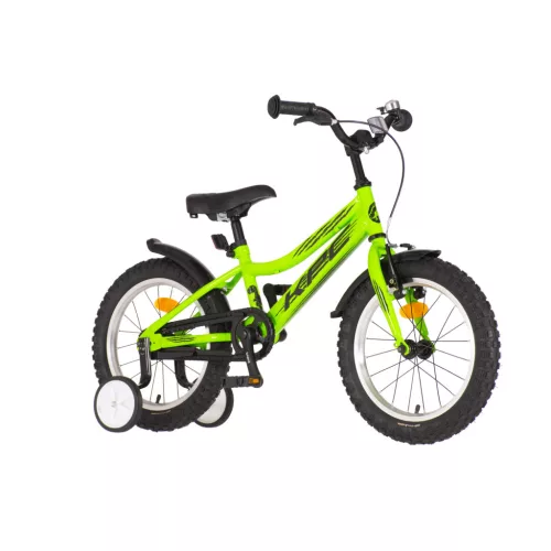 KPC FluoBike Raptor dinós VILÁGÍTÓS 16 colos neonzöld fluoreszkáló gyermek kerékpár 5-7 éveseknek |BELO BIKE