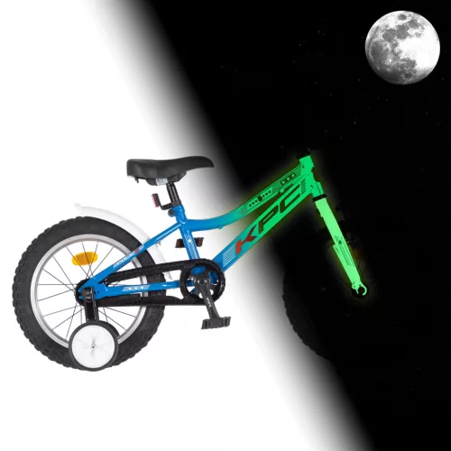 KPC FluoBike Police szirénás VILÁGÍTÓS 16 kék fluoreszkáló gyermek kerékpár 16 colos gyerek kerékpár | BELO BIKE