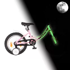   KPC FluoBike Kitty cicás VILÁGÍTÓS 16 rózsaszín fluoreszkáló gyermek kerékpár 16 colos gyerek kerékpár | BELO BIKE
