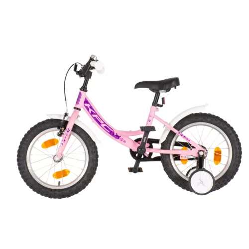 KPC FluoBike Kitty cicás VILÁGÍTÓS 16 colos rózsaszín fluoreszkáló gyermek kerékpár 5-7 éveseknek |BELO BIKE