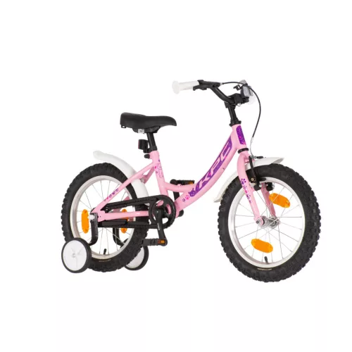 KPC FluoBike Kitty cicás VILÁGÍTÓS 16 colos rózsaszín fluoreszkáló gyermek kerékpár 5-7 éveseknek |BELO BIKE