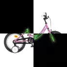 KPC FluoBike Rabbit nyuszis VILÁGÍTÓS 16 colos lila fluoreszkáló gyermek kerékpár 5-7 éveseknek |BELO BIKE