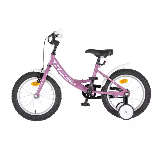 KPC FluoBike Rabbit nyuszis VILÁGÍTÓS 16 colos lila fluoreszkáló gyermek kerékpár 5-7 éveseknek |BELO BIKE