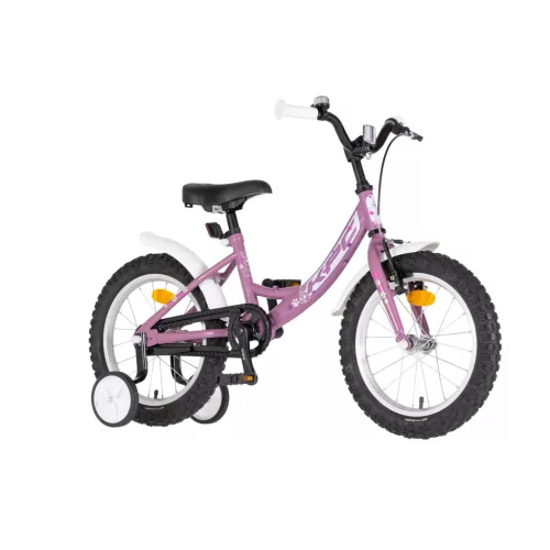 KPC FluoBike Rabbit nyuszis VILÁGÍTÓS 16 colos lila fluoreszkáló gyermek kerékpár 5-7 éveseknek |BELO BIKE