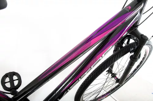 Visitor Smart női crosstrekking kerékpár Fekete-Lila