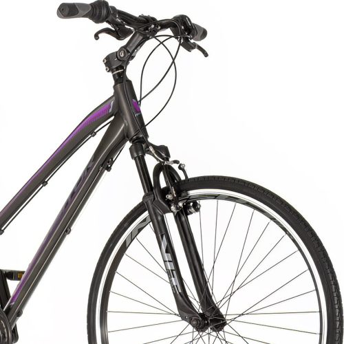 Visitor Terra Lady női crosstrekking kerékpár Fekete-Lila