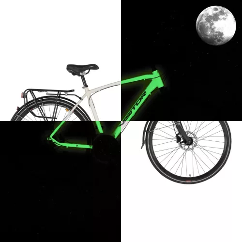 Visitor FluoBike Man férfi VILÁGÍTÓS trekking kerékpár fluoreszkáló fehér