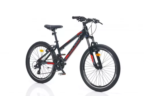 Corelli Via 1.1 Lady 24" gyerek MTB könnyűvázas kerékpár Fekete-Piros 24 colos gyerek kerékpár | BELO BIKE