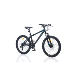   Corelli Felix 2.2 24 MTB gyerek könnyűvázas kerékpár Fekete-Kék 9-11 éveseknek 24 colos gyerek kerékpár | BELO BIKE