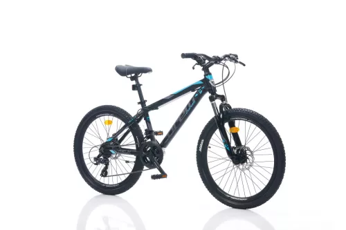 Corelli Felix 2.2 24 MTB gyerek könnyűvázas kerékpár Fekete-Kék 9-11 éveseknek 24 colos gyerek kerékpár | BELO BIKE