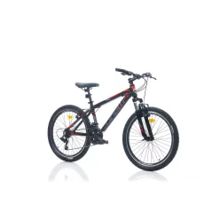   Corelli Felix 3.2 24 MTB gyerek könnyűvázas kerékpár Fekete-Piros 9-11 éveseknek 24 colos gyerek kerékpár | BELO BIKE