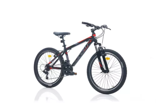 Corelli Felix 3.2 24 MTB gyerek könnyűvázas kerékpár Fekete-Piros 9-11 éveseknek 24 colos gyerek kerékpár | BELO BIKE