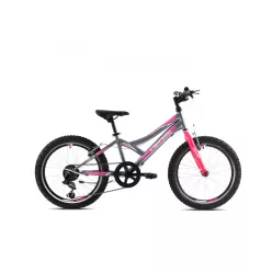   Capriolo Diavolo 200 20" gyerek kerékpár Grafit-Rózsaszín 7-9 éveseknek 20 colos gyerek kerékpár | BELO BIKE