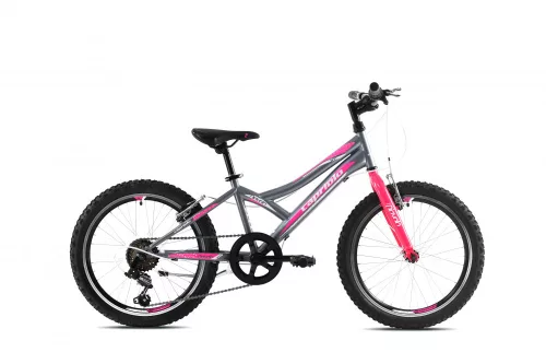 Capriolo Diavolo 200 20" gyerek kerékpár Grafit-Rózsaszín 7-9 éveseknek 20 colos gyerek kerékpár | BELO BIKE