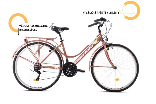 Capriolo Tour-Sunrise L 28"/18 HT női bronz városi  kerékpár