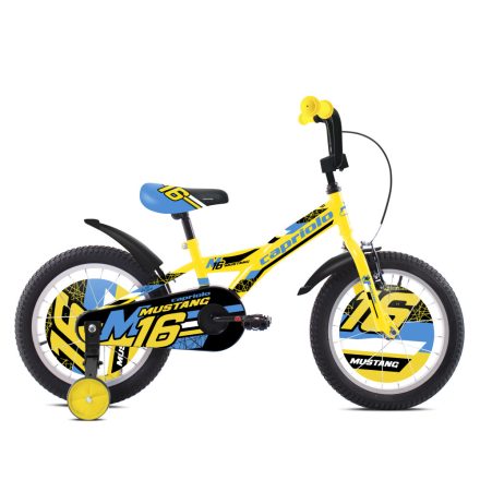 Capriolo Mustang 16 | sárga - kék gyermek kerékpár 5-7 éveseknek