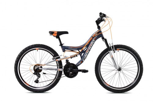 Capriolo CTX 240 24" összteleszkópos kerékpár Grafit-Narancs 9-11 éveseknek
