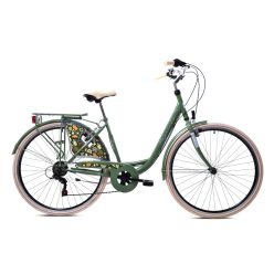   Capriolo Diana City 28" | oliva zöld női városi kerékpár 