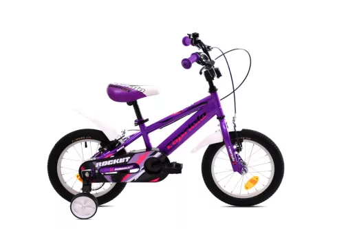 Capriolo Rocket 14" hátra tekerhető gyerek kerékpár Lila 14 colos gyerek kerékpár | BELO BIKE