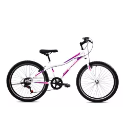   Adria Stinger 24" gyerek kerékpár Fehér-Rózsaszín 9-11 éveseknek 24 colos gyerek kerékpár | BELO BIKE