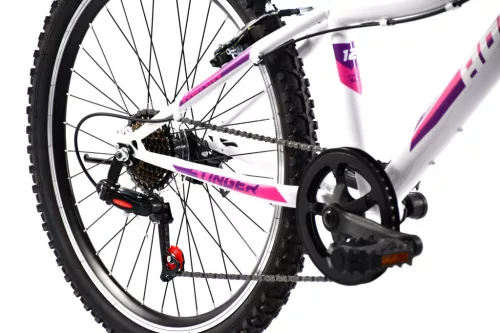 Adria Stinger 24" gyerek kerékpár Fehér-Rózsaszín 9-11 éveseknek 24 colos gyerek kerékpár | BELO BIKE