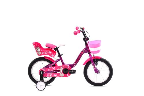 Capriolo Viola 14" unikornisos gyerek kerékpár Lila