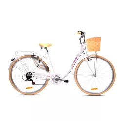   Adria Melody női városi 7 sebességes 28 kerékpár Fehér-Bézs