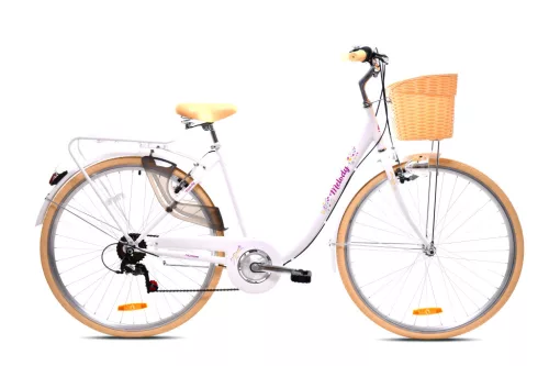 Adria Melody női városi 7 sebességes 28 kerékpár Fehér-Bézs