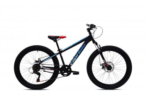 Capriolo Oxigen Disc 24" gyerek kerékpár Fekete-Kék 9-11 éveseknek