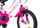 Capriolo Diavolo 14" LEDes pótkerekes gyerek kerékpár Fehér-Rózsaszín