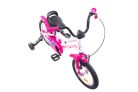 Capriolo Diavolo 14" LEDes pótkerekes gyerek kerékpár Fehér-Rózsaszín