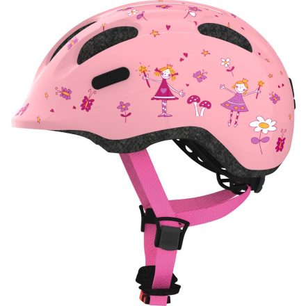 ABUS kerékpáros gyerek sisak Smiley 2.0, In-Mold, rózsaszín hercegnős, S (45-50 cm)