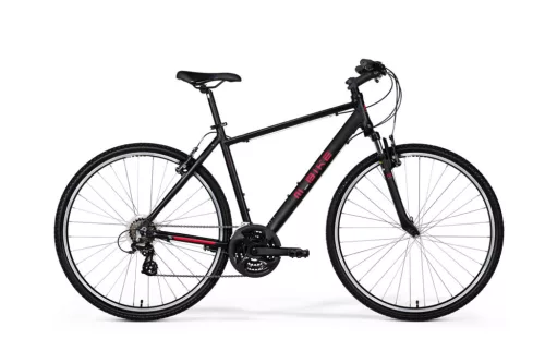 M-BIKE CRS-10V fekete/piros férfi  városi trekking kerékpár