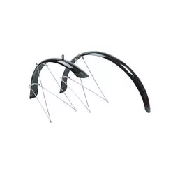   Kerékpáros Sárvédő BIKEFUN MTB aluplastic fekete 58 mm, 26"