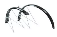 Kerékpáros Sárvédő BIKEFUN MTB aluplastic fekete 58 mm, 26"