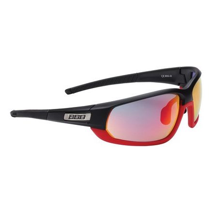 BBB Cycling kerékpáros szemüveg Adapt matt fekete-matt piros keret / MLC piros lencsékkel