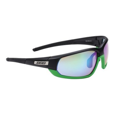 BBB Cycling kerékpáros szemüveg Adapt matt fekete-matt zöld keret / MLC zöld lencsékkel
