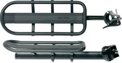 Kerékpáros Csomagtartó BIKEFUN POSTRACK Alu nyeregcsőre fekete 