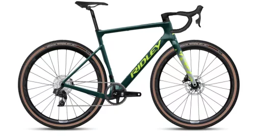 RIDLEY kolo ASTR Rival XPLR Viharzöld metál / Lime zöld, L