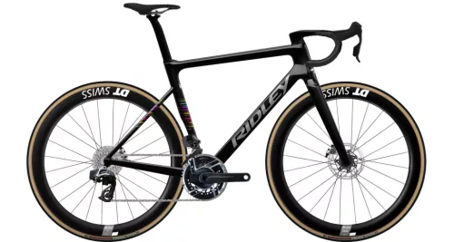 Ridley Falcn RS Ultegra Di2 országúti kerékpár – fekete / ezüst-neon, S méret