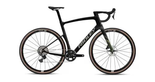 RIDLEY kerékpár KANZO Fast GRX800 Fekete metál / Hadsereg zöld / Ezüst M
