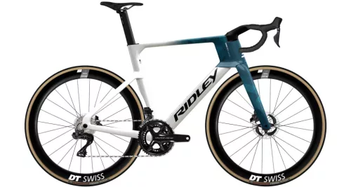 RIDLEY kolo NOAH Fast Ultegra Di2 White/Black/Petrol Blue Metallic M