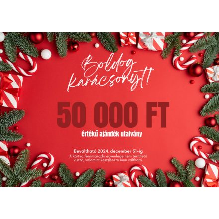Kerékpáros karácsonyi ajándékutalvány 50 000 Ft értékben